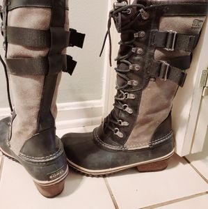 Gray Sorel Boots